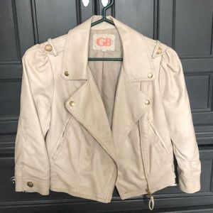 GB distressed leather jacket